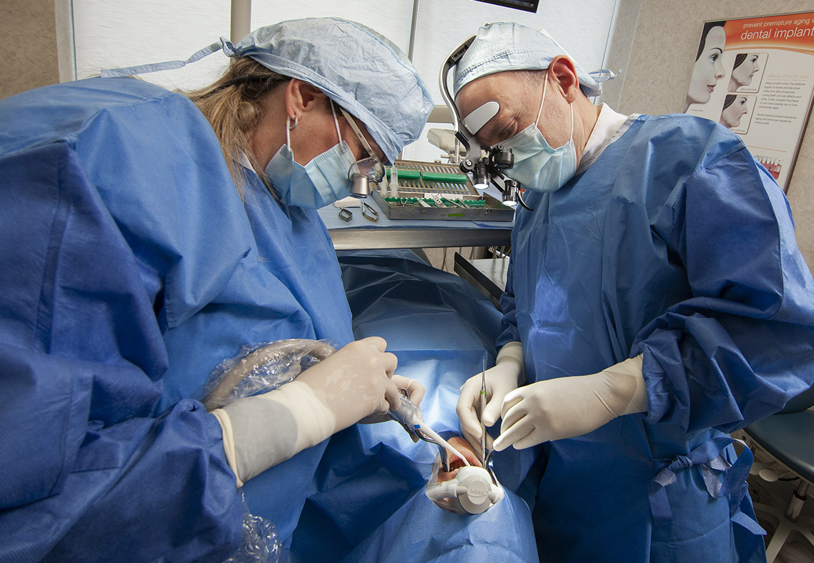 Woman undergoing sedation