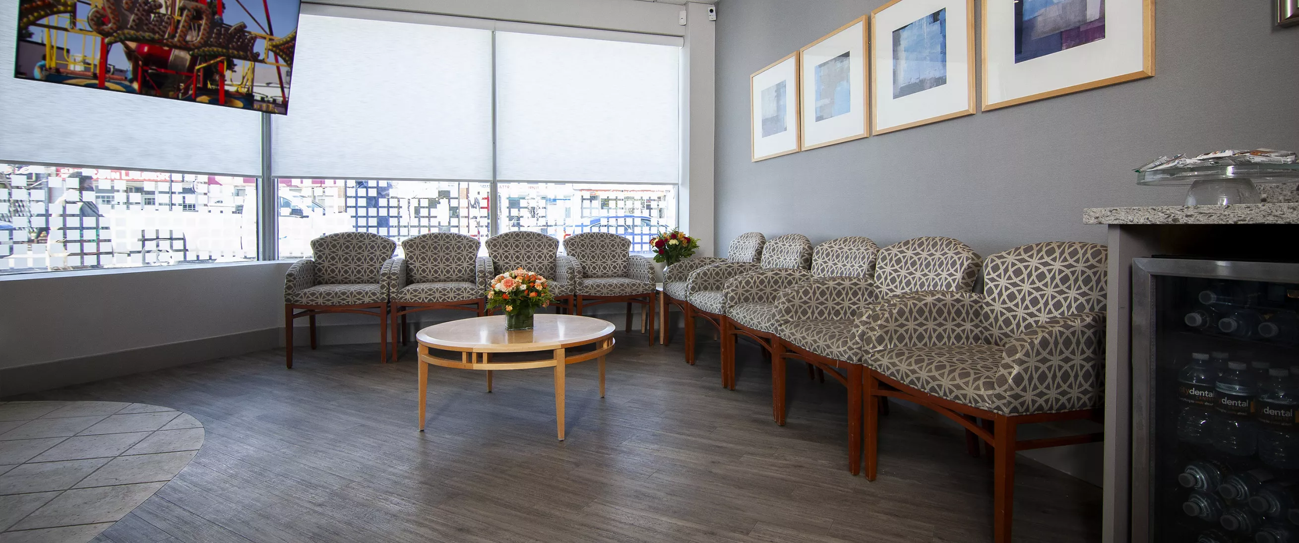 welcoming dental office reception